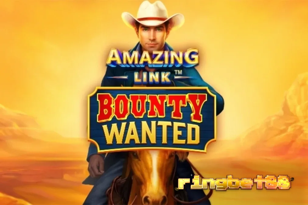 Tampilan visual slot Amazing Link Bounty Wanted dengan tema koboi dan gurun